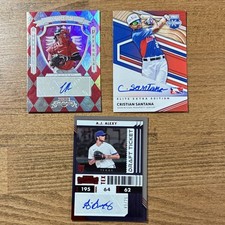 Panini 2025 Crusade, Elite Extra, Contenders Burns, Santana, Alexy Autograph Lot