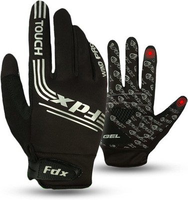 FDX Vollfinger Winter Fahrradhandschuhe, atmungsaktiv, wasserabweisend, winddicht M