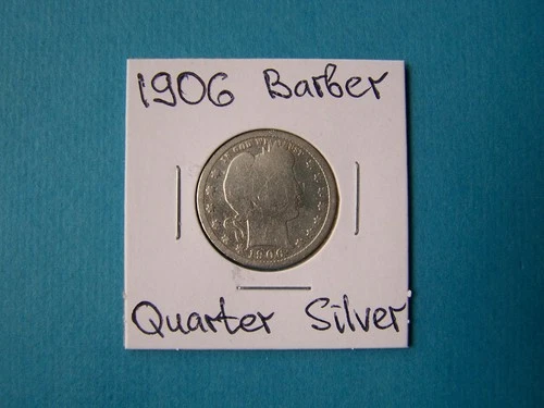 1906-P Barber Quarter — photo from the most recent tracked eBay sale