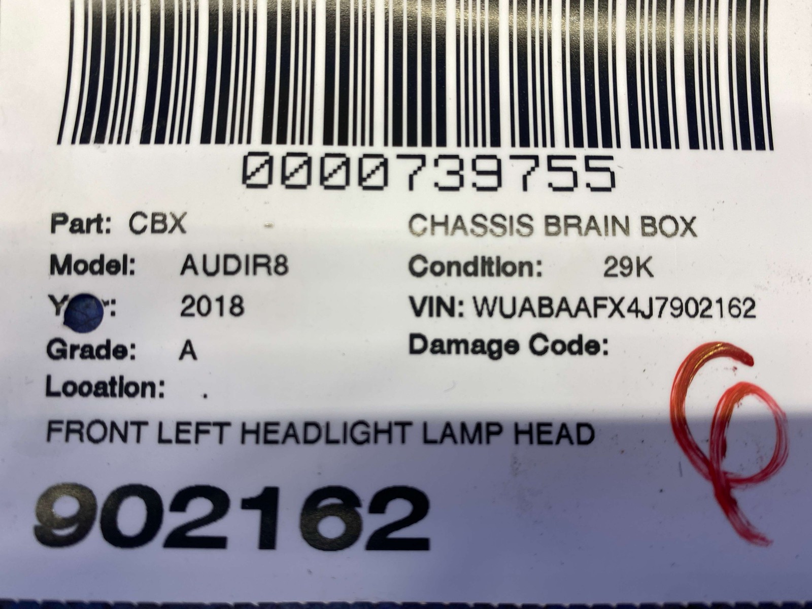 2018 AUDI R8 V10 4S RWS FRONT LEFT HEADLIGHT LAMP CONTROL MODULE SET 4G0907397Q