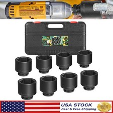 8pcs 34 Drive Jumbo Large Impact Socket Set 6 Point Sae 2-116 To 2-12