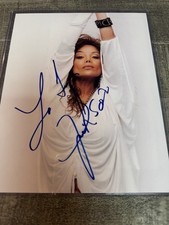 Foto firmata Latoya Jackson 8x10 con doppi COA musica pop star Michael Jackson