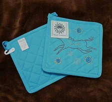  Horses Potholder Set Stitched Horses Pattern Kay Dee NWT