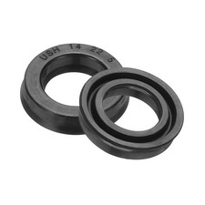 14 x 22 x 5mm Oil Seal 2 Pcs Lip Seals Nitrile Rubber Cover Radial Shaft Black