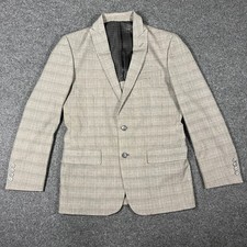 John Varvatos USA Dwell Blazer Mens 38R Grey Glen Plaid 2-Button Sport Coat