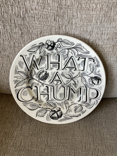 Emma Bridgewater Black Toast Feasting 8,5" Beilagenteller What A Chump Rare. Crazing