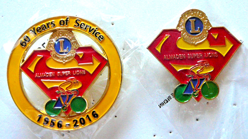 Lions Club Pins - The SUPERman CLUB, 60th Anniversary Pin Plus Magnet