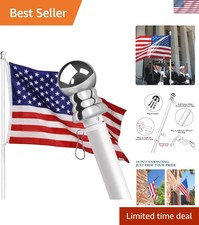 6FT Easy Install Tangle-Free Flag Pole - Perfect for Garden & Commercial Use