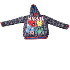 Marvel Avengers Reversible Puffer Jacket Blue Size 6 Kids Winter Coat