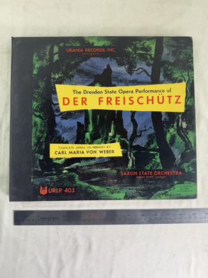 Carl Maria von Weber: Der Freischutz (Complete Opera) Urania Records URLP 403 LP
