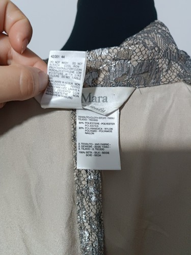 Max Mara Jacket Luxurious Silver Jacket Lace Wrap Silk Lining GB12/I44/M - Picture 14 of 16