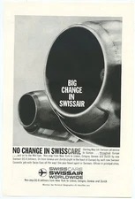 Swissair Big Change in Swissair No Change in Swissair 1959 Vintage Ad