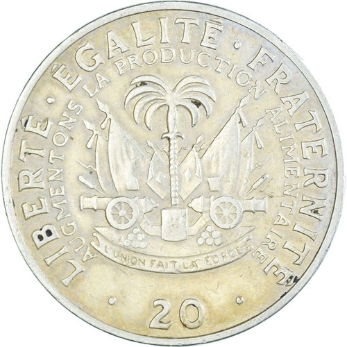 Haiti | 20 Centimes Coin | Jean-Claude Duvalier | Cannon | Km:100 | 1972 - 1983 - Picture 10 of 12