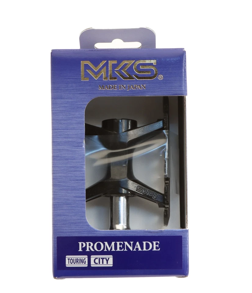 Pedales de aleación MKS Promenade negros bicicleta de carretera Japón NUEVO en caja Foto 2 de 4