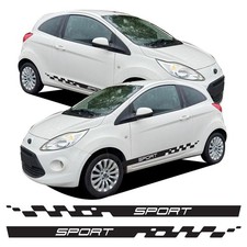 Racing Side Stripes Decal Graphics Stickers Vinyl Kit For Ford KA ST