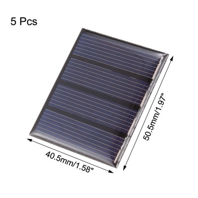 Uxcell 2V 160mA Polycrystalline Mini Solar Cells – 5 Pack, 60x60mm DIY Panels