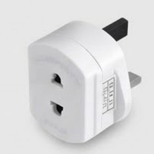 2 Pin to 3 Pin UK Battery Charger Adaptor Plug for Shaver & Oral-B Toothbrush