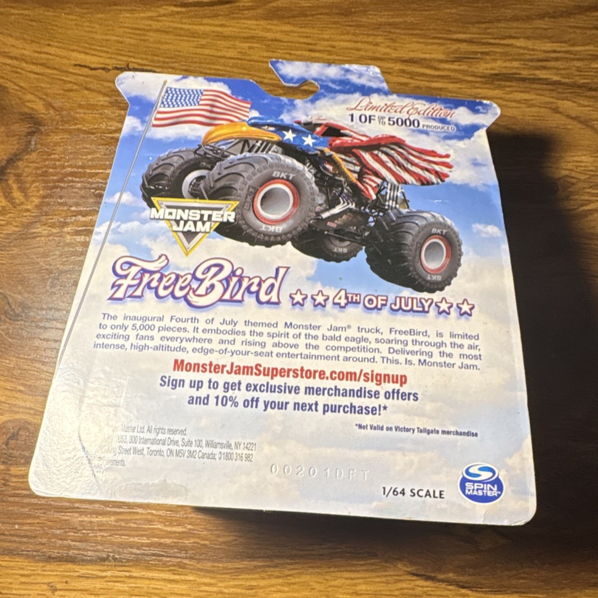 Spin Master Monster Jam FreeBird 4th of July Limited Edition 1:64