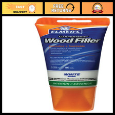 Wood Filler 3.25 oz Tube - White Carpenter's Repair Putty - 6 Pack for Home Impr