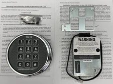Amsec ESL10 - ESL10XL - American Security - Electronic Safe Lock Kit - Chrome