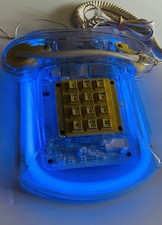 VTG Manuneon Roxanne Neon Telephone 1980s Retro Landline Land Phone 9221-8 Read