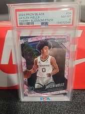 2 Psa Graded Card Lot Jaylen Wells Rc Cherry Blossom And Hyper Prizm Cards