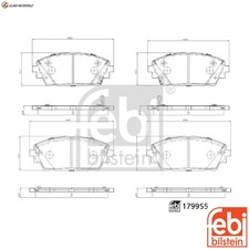 Brake Pad Set Disc Brake 179955 for Mazda P5X4 1.5L HFY7/PEXN/PEXP 2.0L