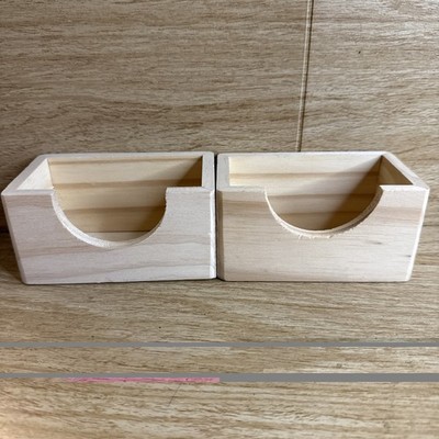 2 Wooden Boxes For Decoupage Coaster Unfinished Craft Painting DIY Project 4 