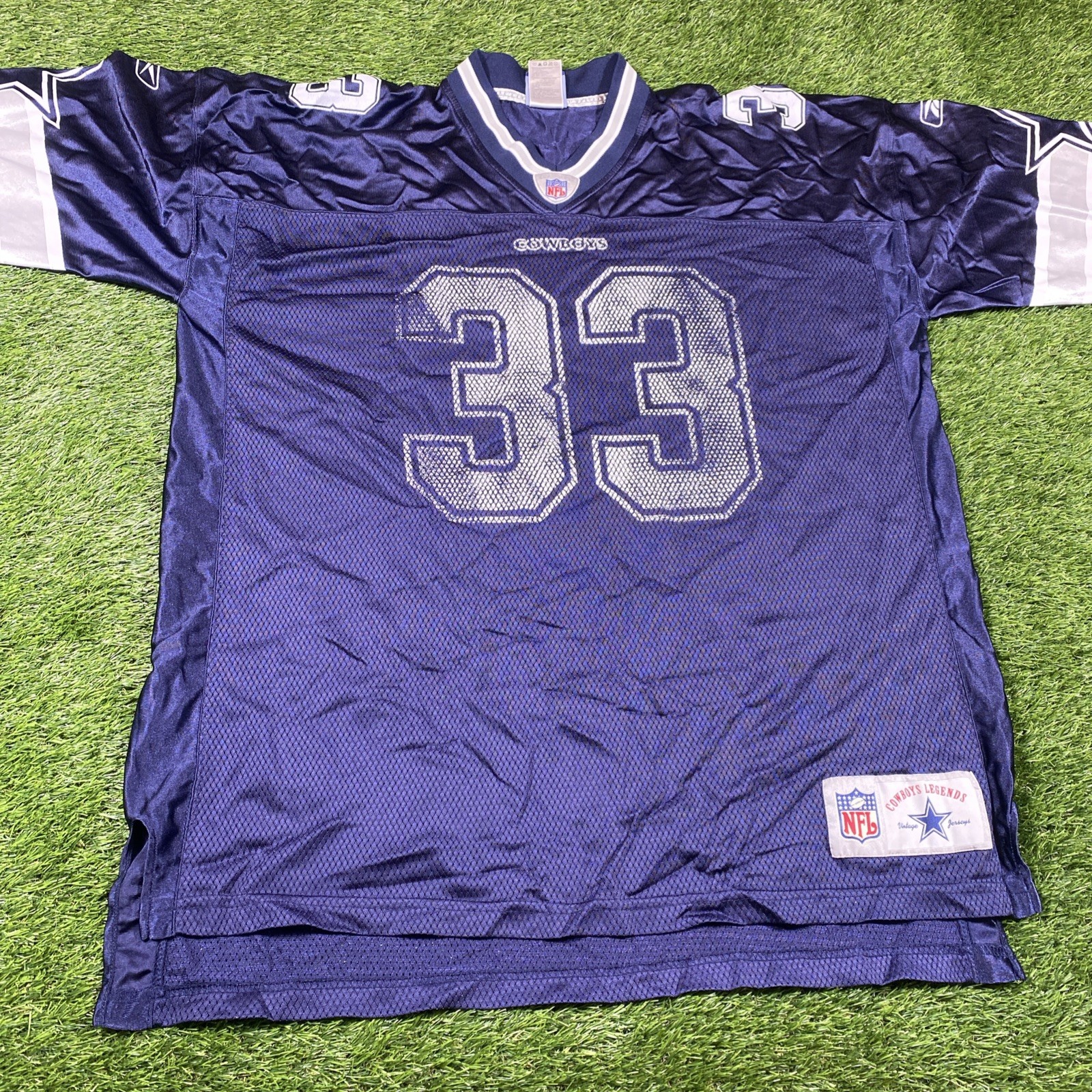 VTG Tony Dorsett Dallas Cowboys Reebok Jersey Mens 2xl Blue #33 thumbnail 4