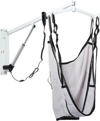 Wall-Mounted Patient Lift with Sling, Portable Electric Transfer Lift for Disabl