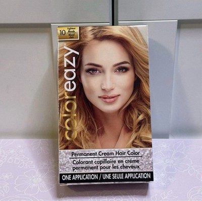 Coloreazy Permanent Hair Color Dye Cream Lightest Blonde #10 Brand New