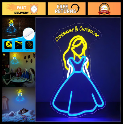 Neon Fairy Tale Wall Sign - Dimmable LED Light for Girls' Room, Living Room, Sto
