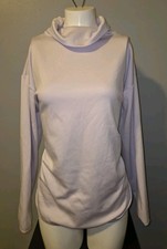 Womens Under Armour Cowl Neck Pullover Sweatshirt Light Purple M Loose Athletic