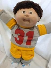 Vintage Cabbage Patch Kid 1982 #31 Sweatsuit Outfit & Shoes Brown Hair/Eyes