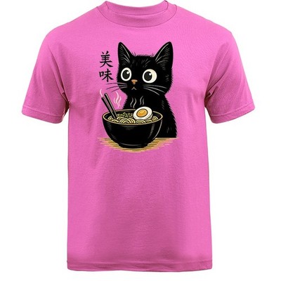 Cat Ramen Noodle Japanese Anime Manga Kawaii Cat Funny Humorous T-shirt