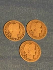 Lot of Three Nice Barber Quarters Different Dates and Mints. Free Shipping