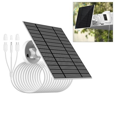 9W 5V Solarpanel für Low Power Akku Kameras mit 3 in 1 Ladekabel