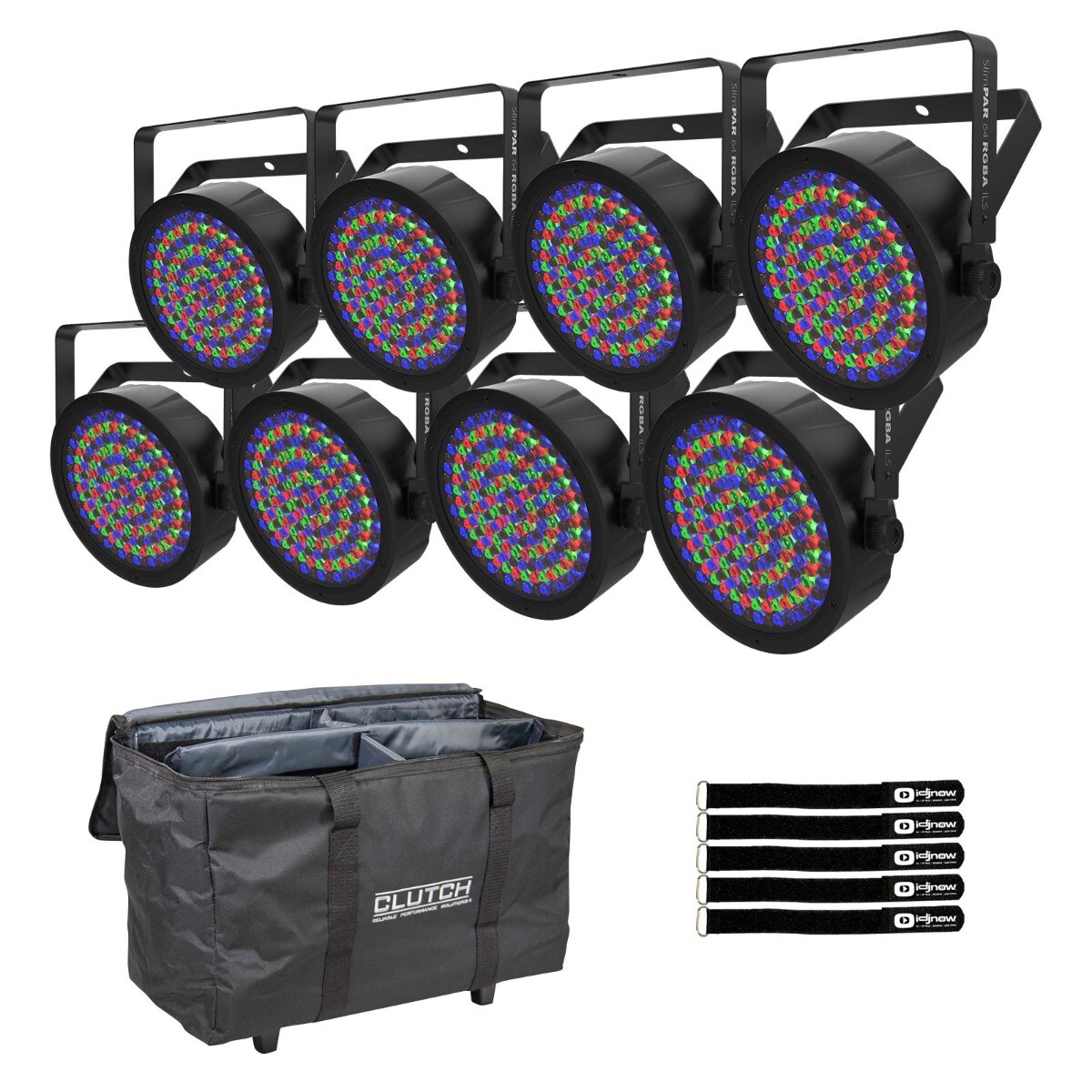 Chauvet DJ SlimPAR 64 RGBA ILS Компактный RGBA DMX светодиодный прожектор с номинальной яркостью 8 шт 177490₽