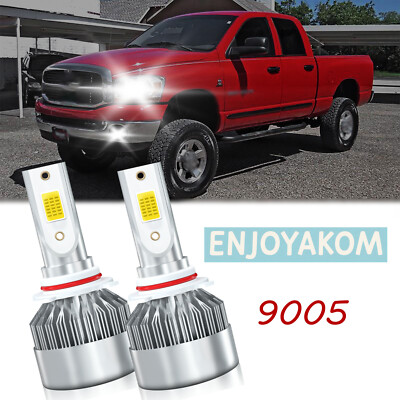 For Dodge Ram 3500 2009-2010 2Pcs Car Front LED Headlight Bulb High Beam Kit