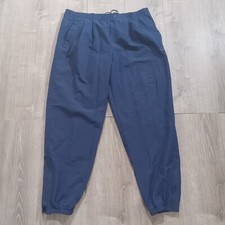 Nike Mens Windbreaker Track Pants Ankle Zip Navy Blue 90s Vintage