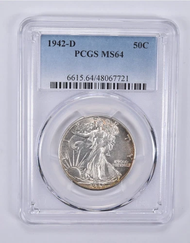 1942-D Walking Liberty Half Dollar MS64 PCGS *9197