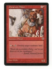 Magic the Gathering Mirage  Dwarven Miner  MTG  Red  NM  1996