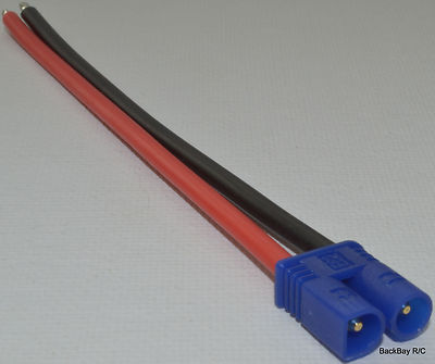 EC2 Style Male (ESC / Charger) Connector with 10CM 16awg Wire - Losi / E-Flite