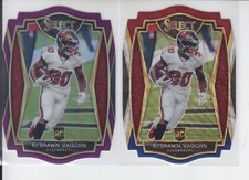 2 - 2020 Select Ke'Shawn Vaughn RC Die Cut Purple Prism + Tri Color Bucs #173