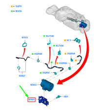 Supporto impianto vapore carburante FORD RANGER T6 AB39-9D665-AD 1740797 NUOVO ORIGINALE