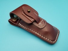 Brown Leather Carry-All Sheath for Folding Blade Pocket Knife to 4.5" fits 112