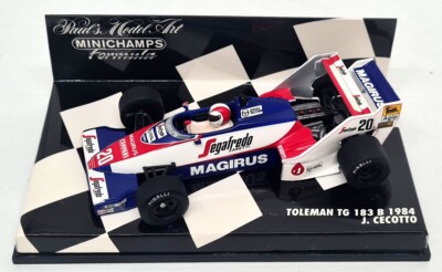 トールマン  TOLEMAN  TG  183  1/43 Minichamps 1/43 Toleman TG 183B 1984 J. Cecotto #20 Diecast