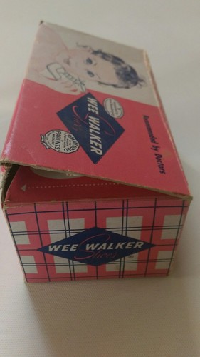 Vintage WEE WALKER Baby Shoes CRIB SHOE brown/white saddle 1961 Size 2 Made USA - Picture 9 of 12