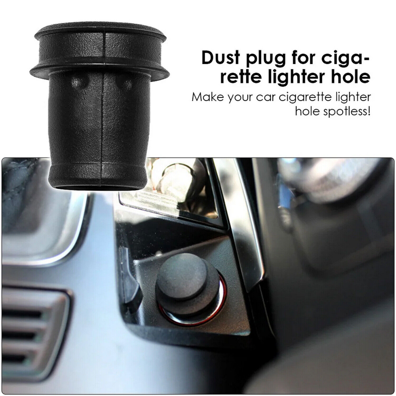 Car Cigarette Lighter Plug Socket Stopper Cigar Lighter Outlet Cap Black For BMW