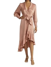 Zimmermann Wild Silk Wrap Midi Dress. US Size 6. $630